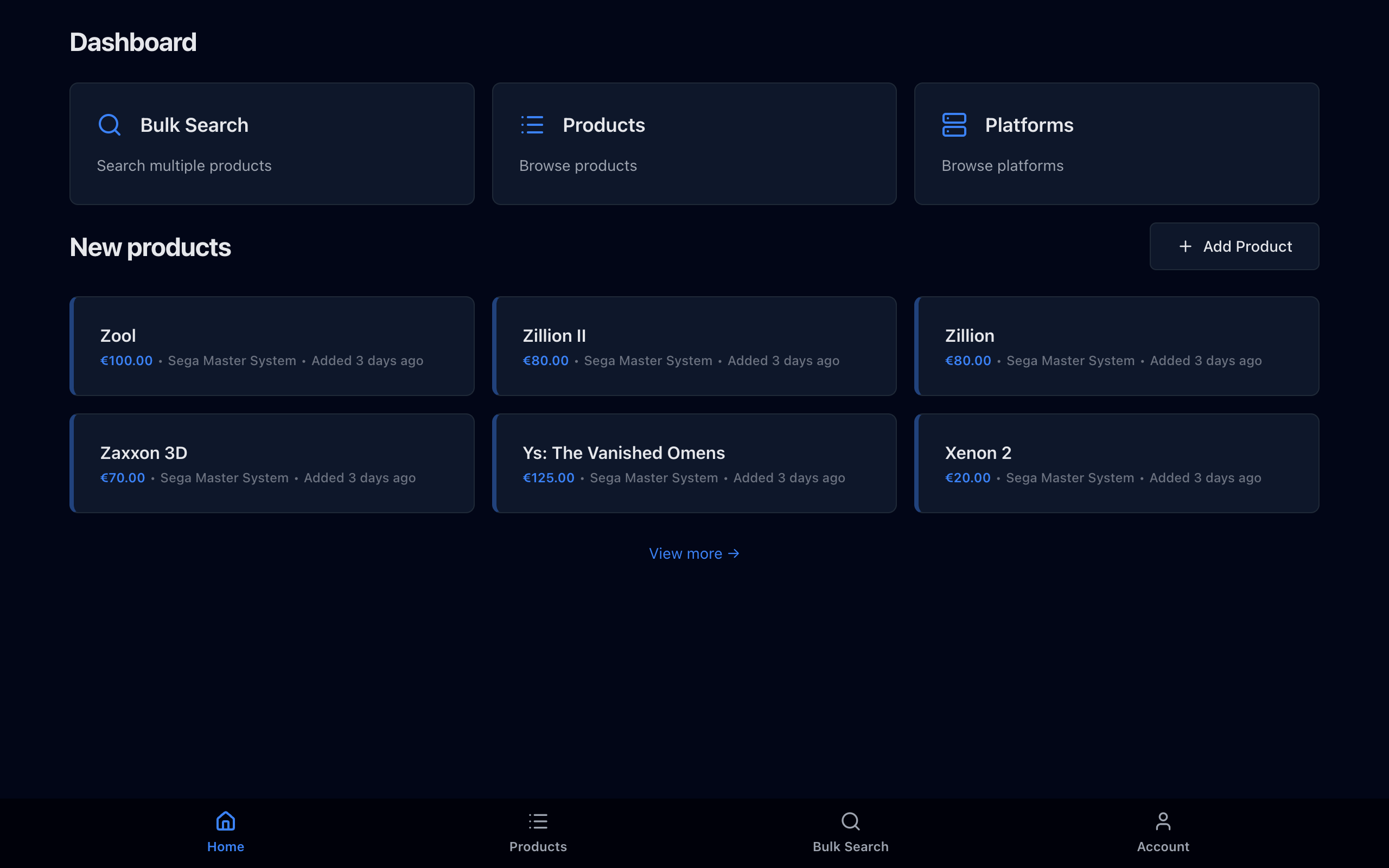 DAR dashboard